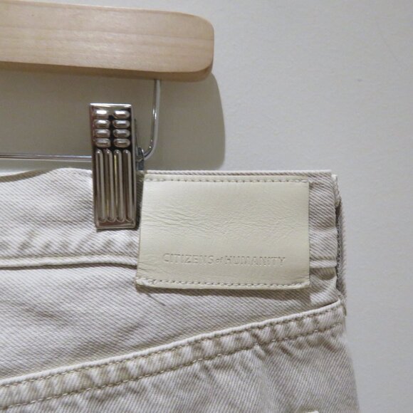 CITIZENS OF HUMANITY Daphne Crop Jeans in Ecru High Rise Minimalist Preppy - Picture 11 of 15